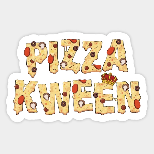 Pizza Kween Sticker by Adamtots